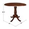 International Concepts Round 42 in Round Dual Drop Leaf Pedestal Table, 35.5 inH, Espresso, 42 in W, 42 in L, 35.5 in H K581-42DPT-6B - alternate 3